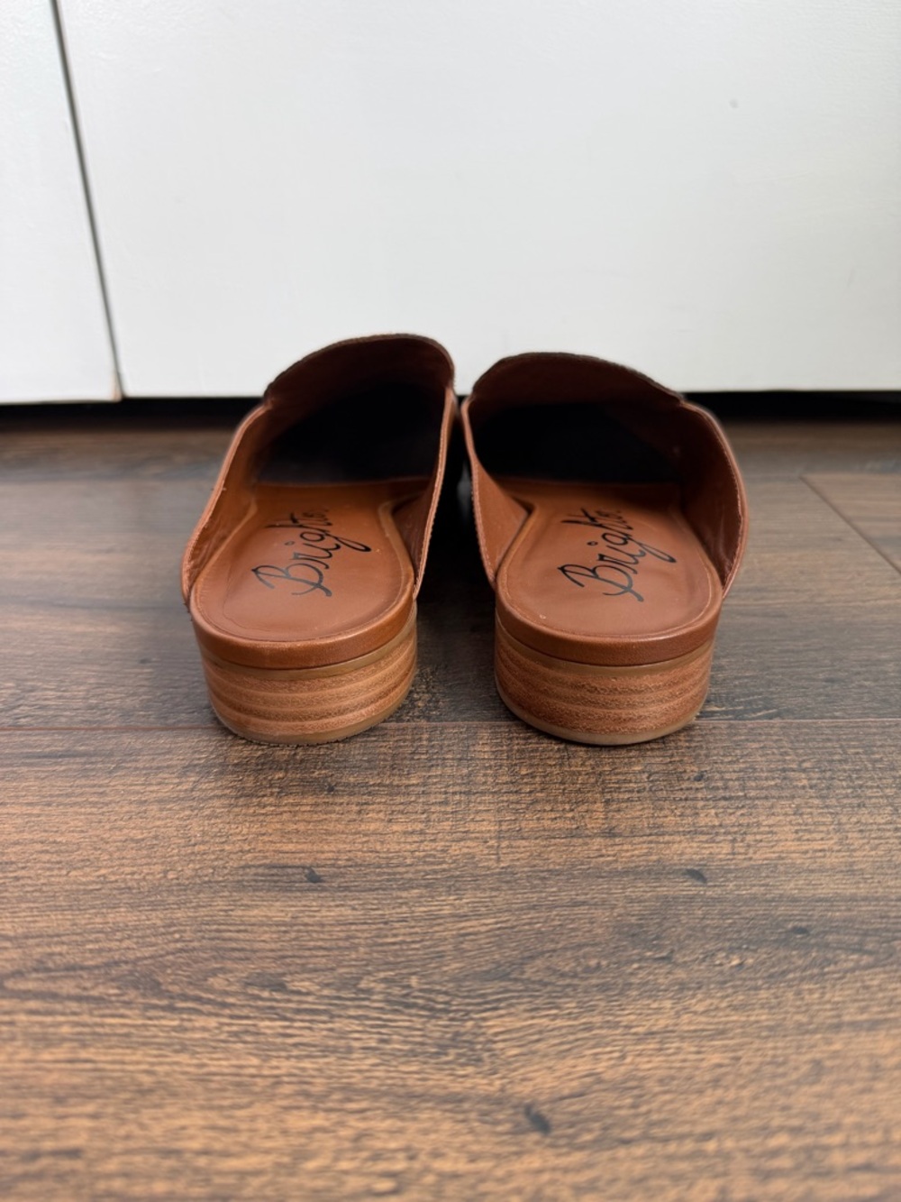 Brighton Women’s Icon Luggage Vacchetta Laser Mules Brown Size 9 - Picture 9 of 11